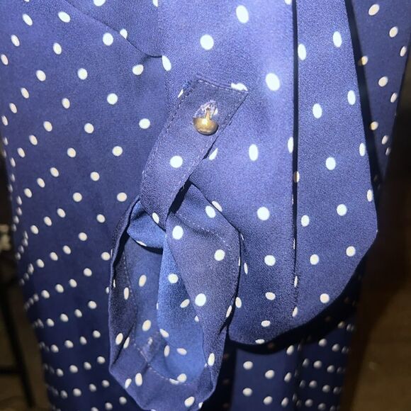 🐘Staccato Navy Blue Polka Dot Top - Picture 5 of 6